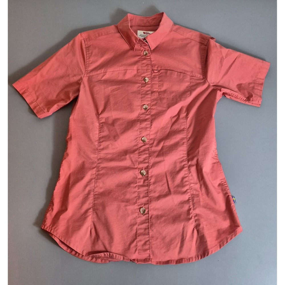 Fjallraven Womens High Coast Stretch Shirt Small Slim Fit Salmon Pink 89846